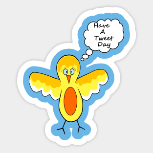 Funny Yellow Bird Quote Sticker